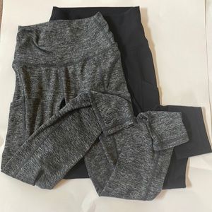 Aerie leggings, XS, Lot of 2, Black & Dark Gray,  Great Condition! High waisted.